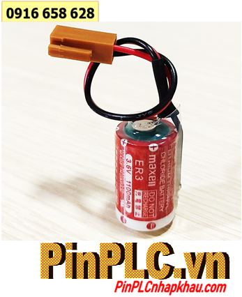 Maxell ER3, Pin Maxell ER3 lithium 3.6v size 1/2AA (zắc nâu) Made in Japan